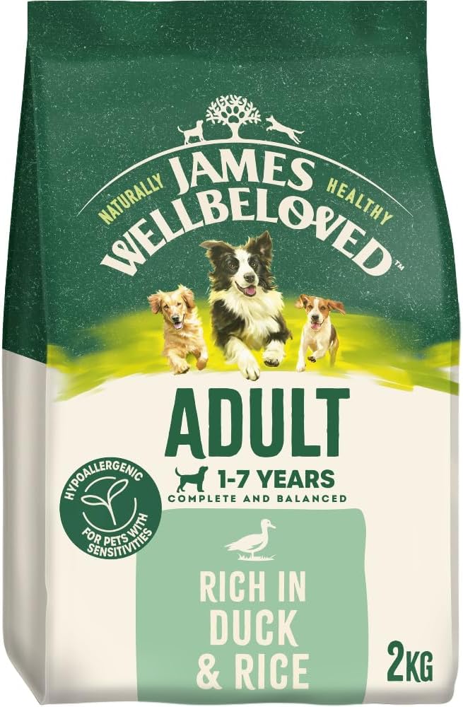 James Wellbeloved Dog Adult Hypoallergenic Dry Food Duck and Rice 2 kg