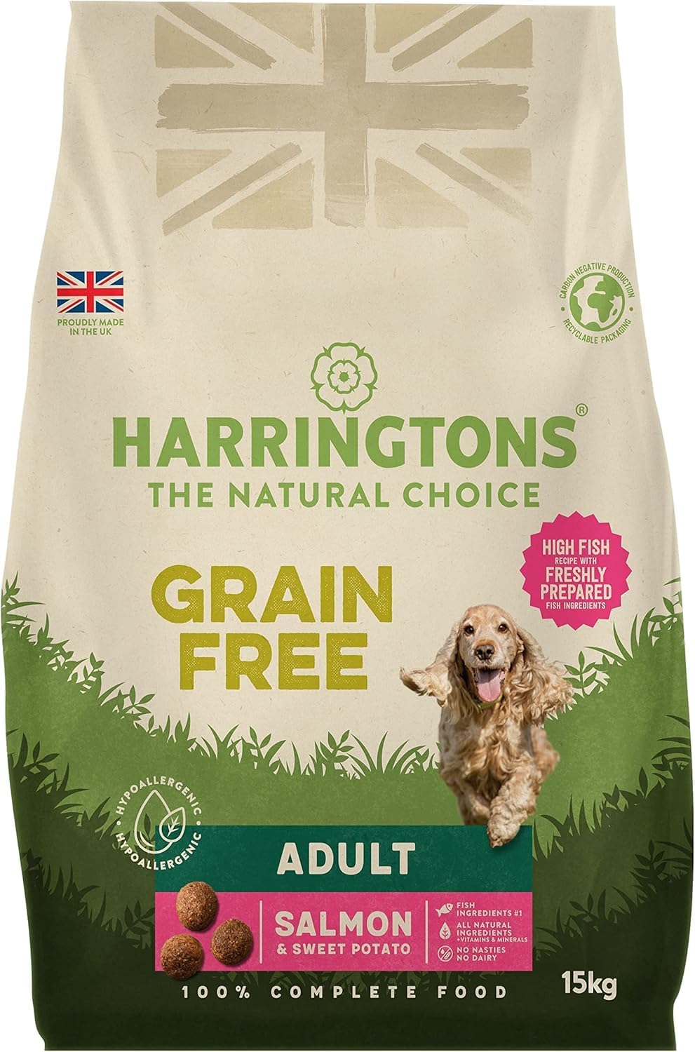 Harringtons Senior Complete Dry Dog Food Chicken & Rice 12kg - Made with All Natural Ingredients