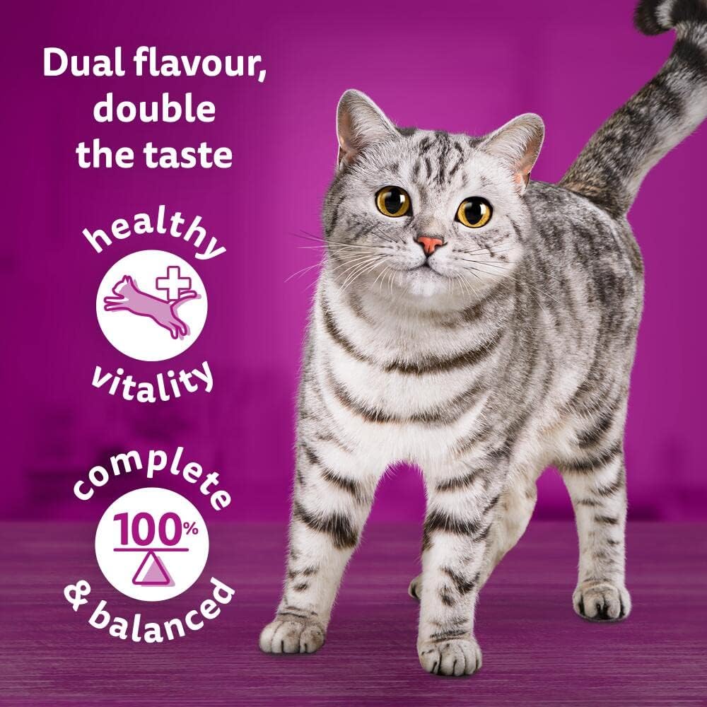 Whiskas Tasty Duo 1+ Surf & Turf in Jelly 40x85g Pouches, Adult Cat Food
