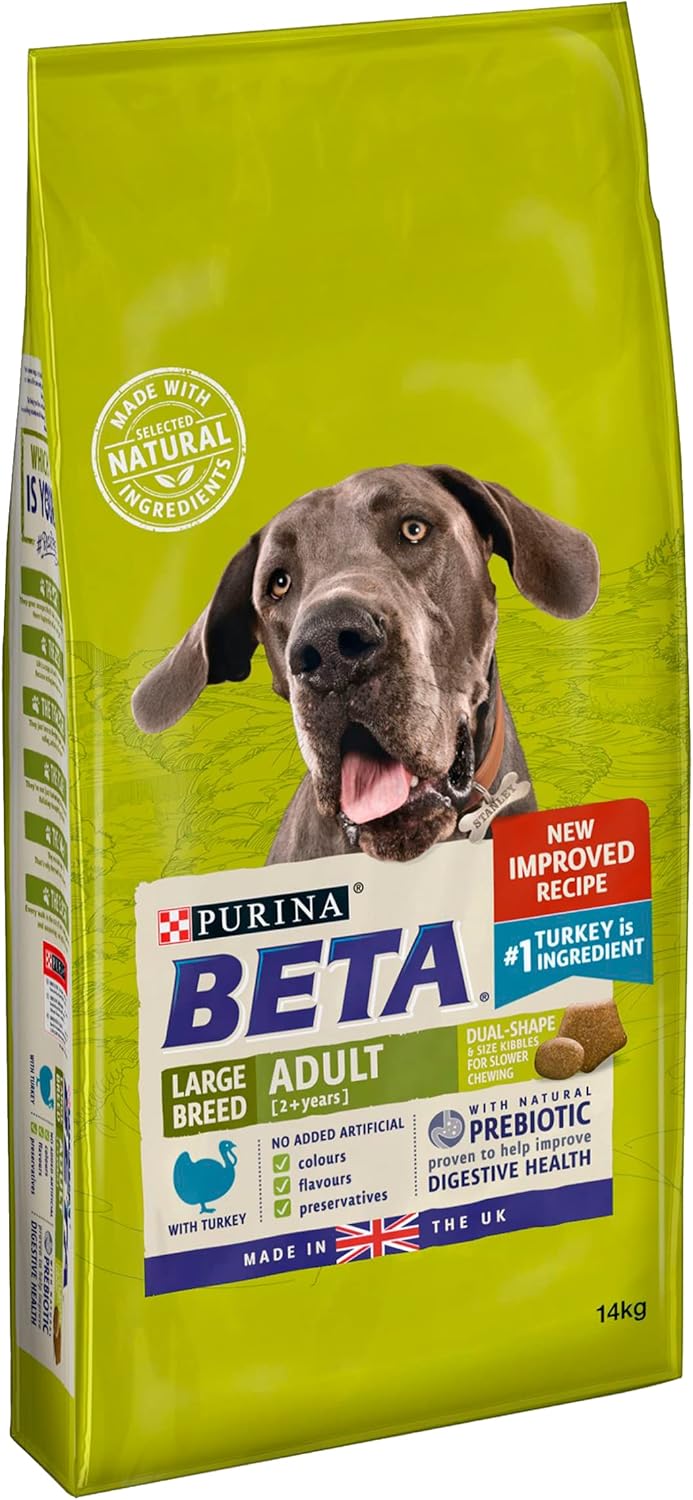 PURINA BETA Adult Large Breed Dry Dog Food with Turkey 14kg